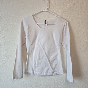 New mix one size super stretchy white long-sleeved top